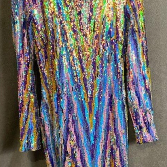 Dress The Population - Multi color sequins party dress - medium - Picture 4 of 5